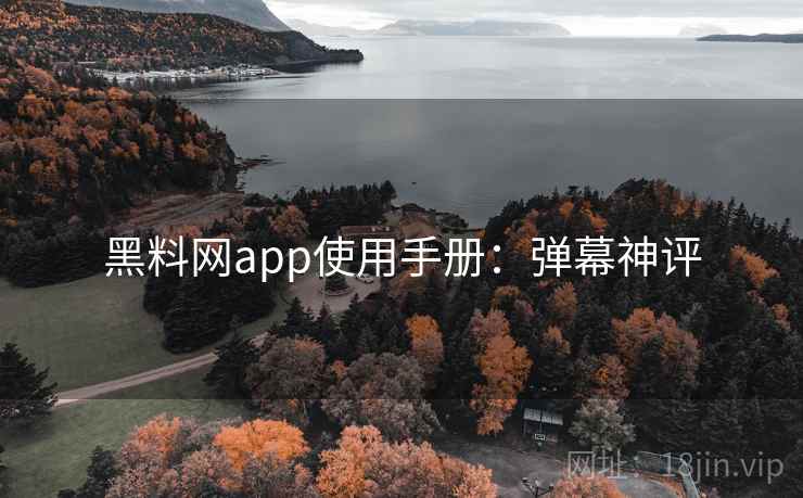 黑料网app使用手册：弹幕神评